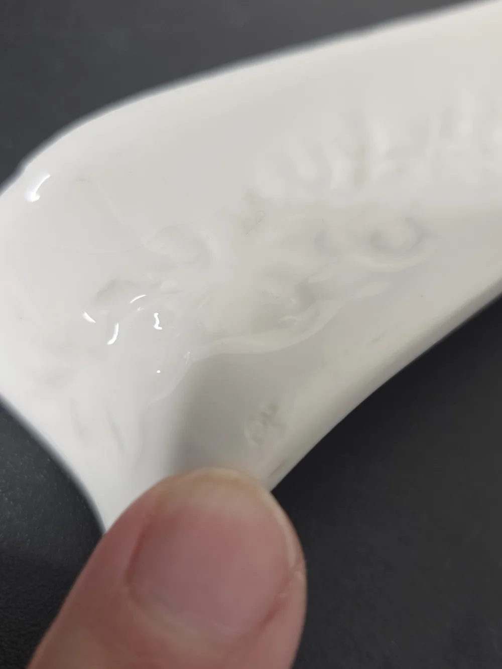 Jessica Maioliche Made In Italy White Textured Spoon Rest